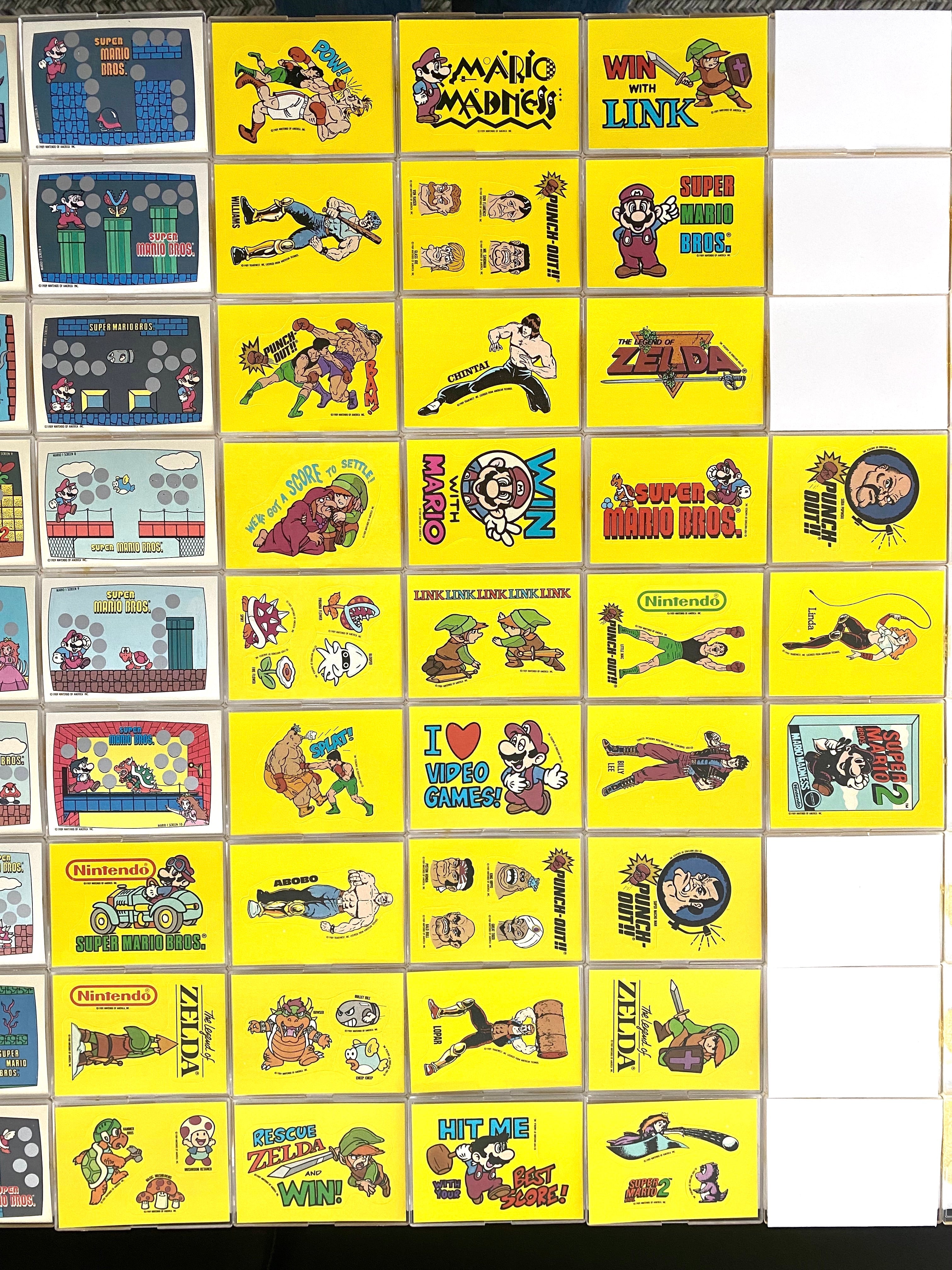 Nintendo Game Pack 60 Card Set with 33 Stickers Topps 1989