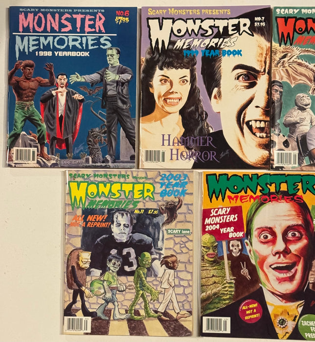 Scary Monster Memories Yearbook Horror Magazine Lot of 7 1998/2011 - TvMovieCards.com