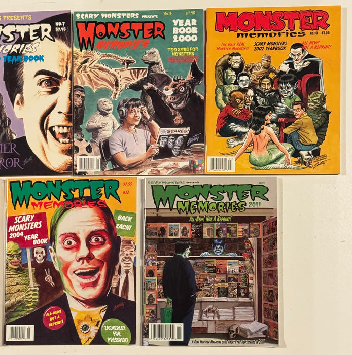 Scary Monster Memories Yearbook Horror Magazine Lot of 7 1998/2011 - TvMovieCards.com