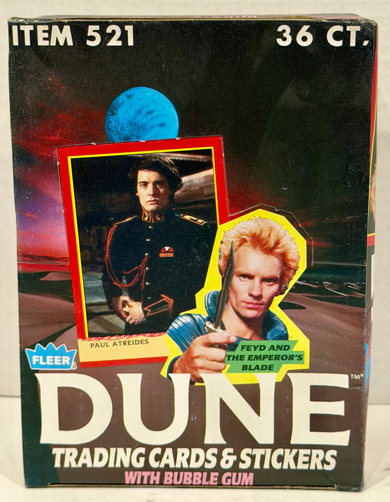 1984 Dune Vintage FULL 36 Wax Pack Trading Card Box Fleer - TvMovieCards.com