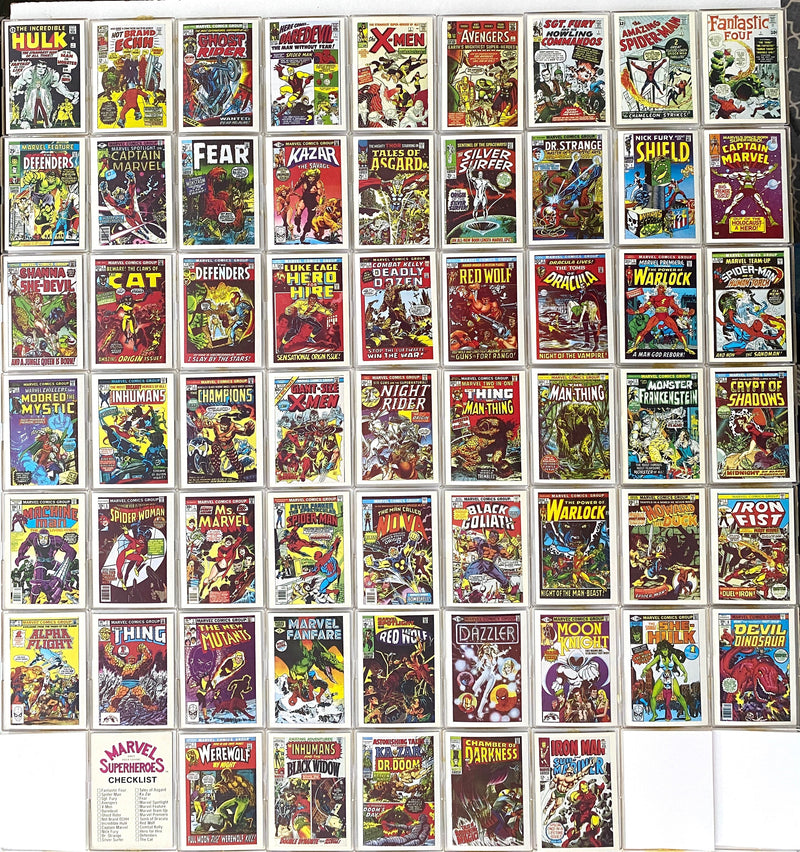 Marvel Superheroes 1st Issue Covers - Complete Set of 60 Cards F.T.C.C. 1984   - TvMovieCards.com