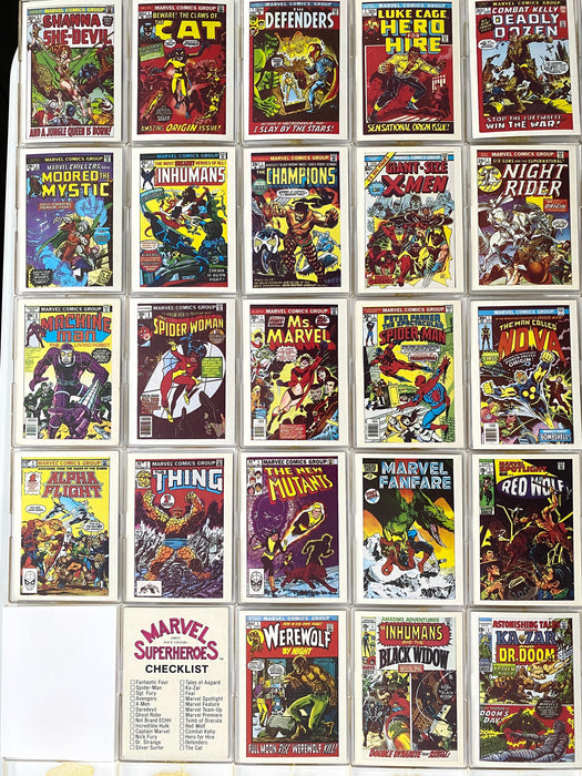 Marvel Superheroes 1st Issue Covers - Complete Set of 60 Cards F.T.C.C. 1984   - TvMovieCards.com