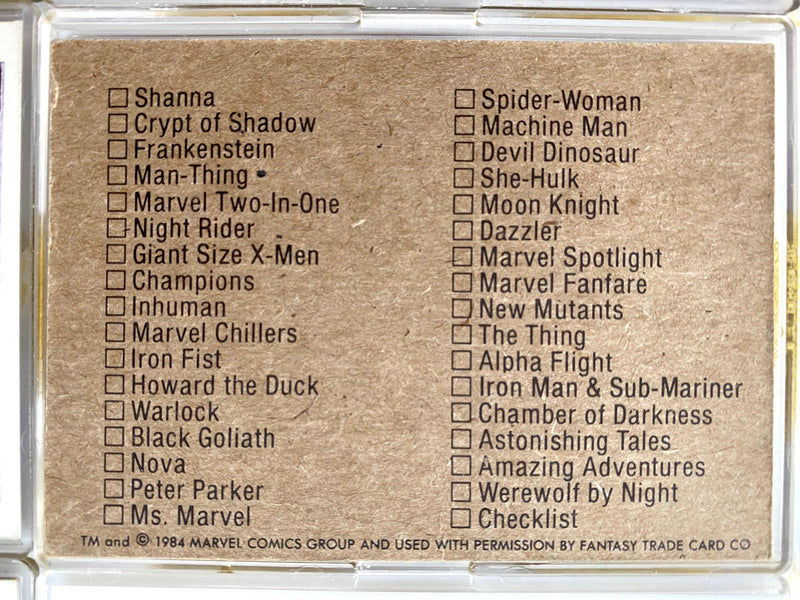 Marvel Superheroes 1st Issue Covers - Complete Set of 60 Cards F.T.C.C. 1984   - TvMovieCards.com