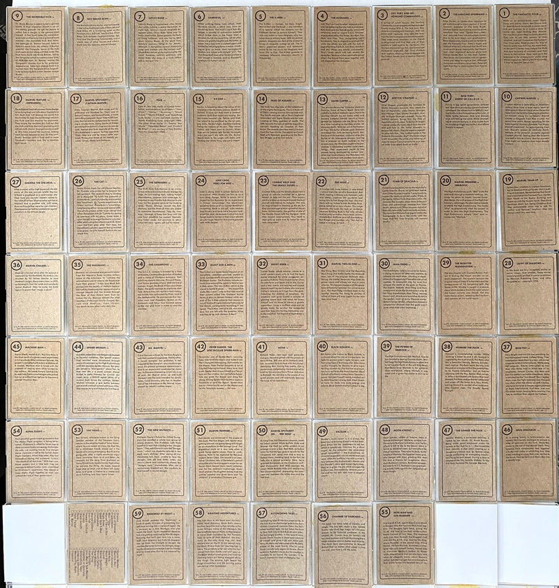 Marvel Superheroes 1st Issue Covers - Complete Set of 60 Cards F.T.C.C. 1984   - TvMovieCards.com