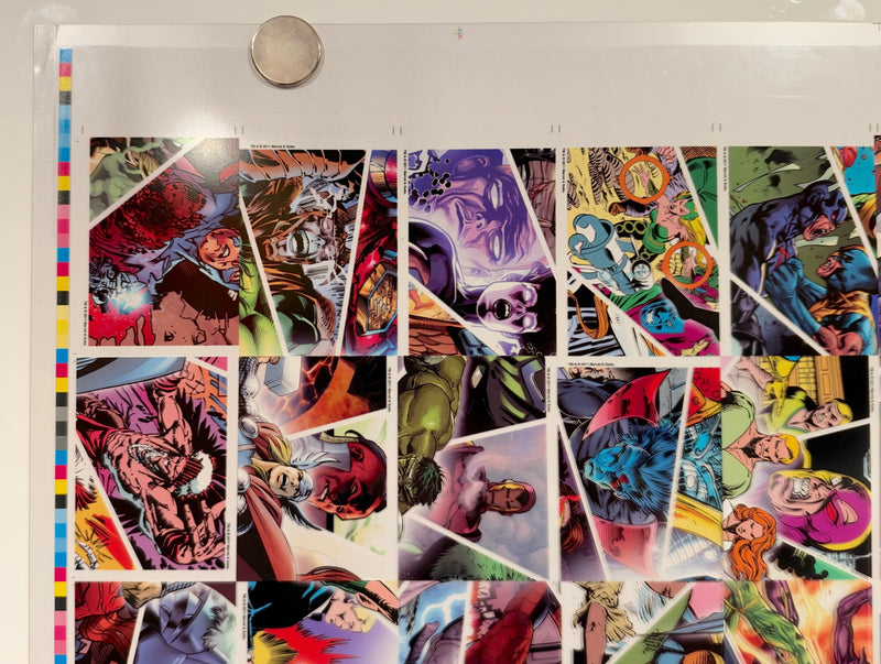 Marvel Universe 2011 Rittenhouse Clear Parallel Card Acetate Set 90 Uncut Sheet