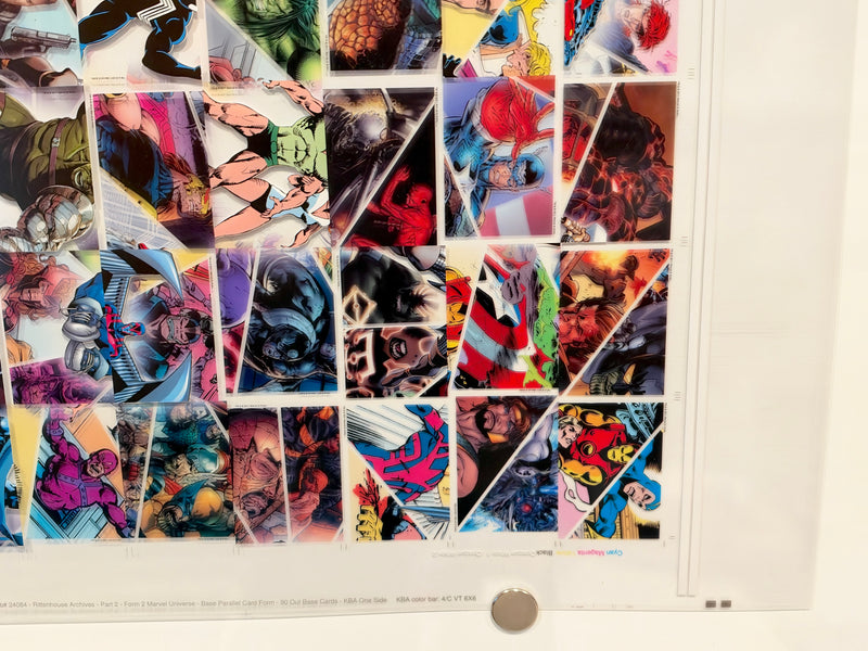 Marvel Universe 2011 Rittenhouse Clear Parallel Card Acetate Set 90 Uncut Sheet