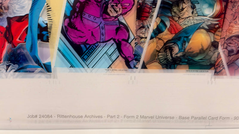 Marvel Universe 2011 Rittenhouse Clear Parallel Card Acetate Set 90 Uncut Sheet