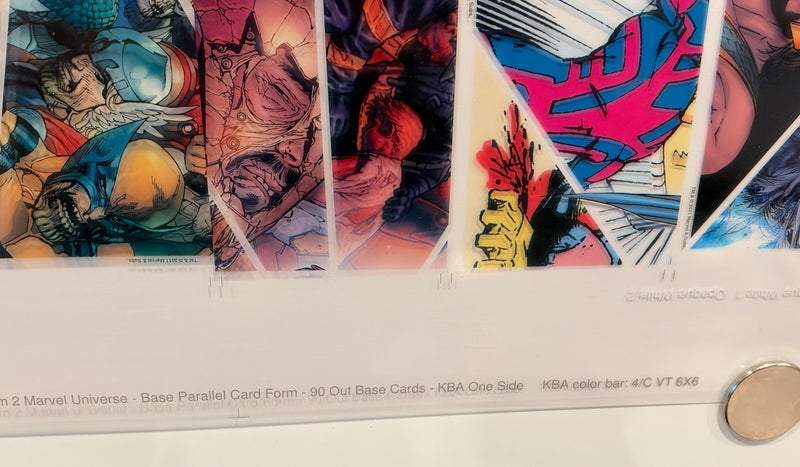 Marvel Universe 2011 Rittenhouse Clear Parallel Card Acetate Set 90 Uncut Sheet