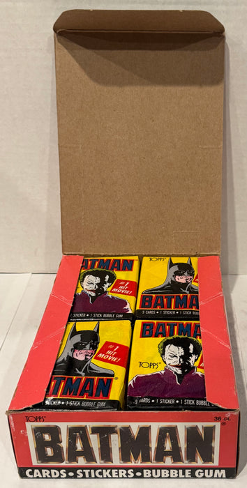 Batman Movie Series 1 Vintage Trading Wax Trading Card Box 36 Packs Topps 1989 - TvMovieCards.com