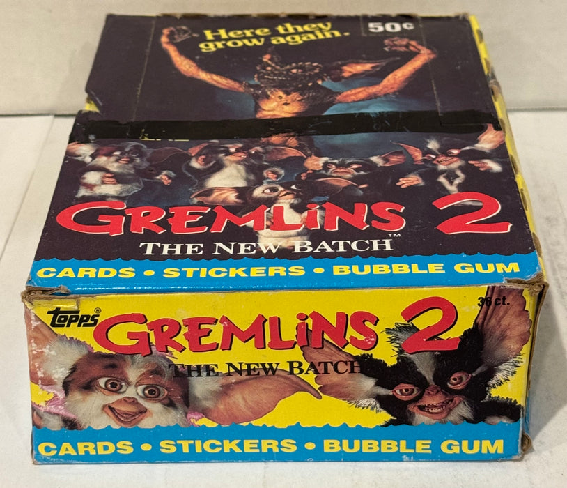 1990 Topps Gremlins 2 Movie Vintage FULL 36 Pack Trading Card Wax Box - TvMovieCards.com