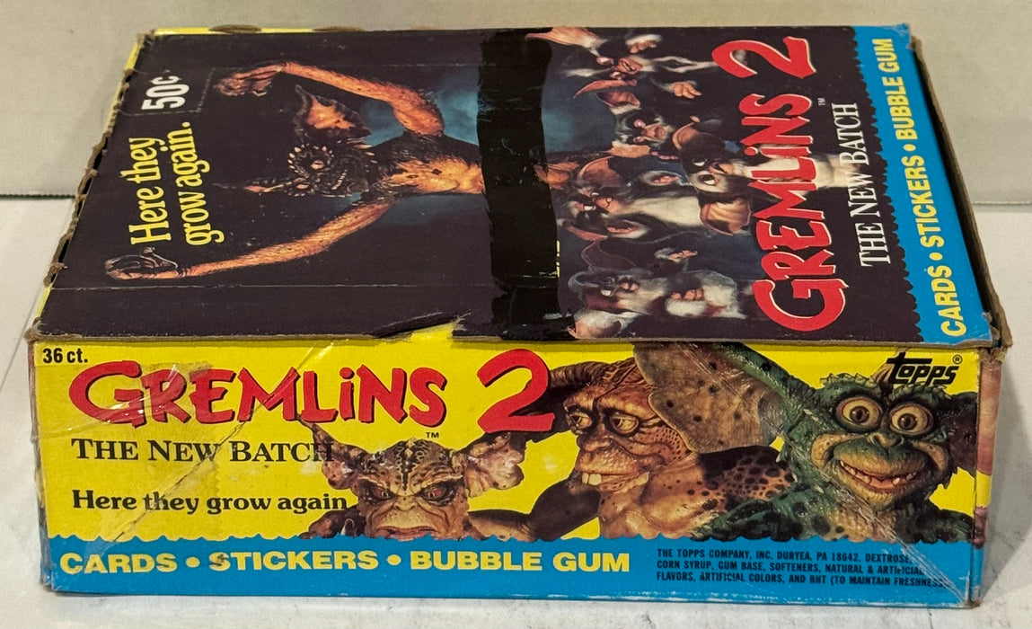 1990 Topps Gremlins 2 Movie Vintage FULL 36 Pack Trading Card Wax Box - TvMovieCards.com