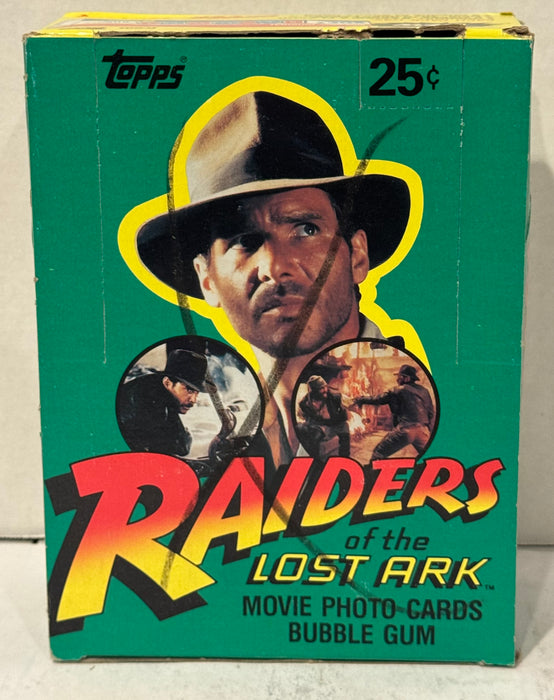 1981 Indiana Jones Raiders of the Lost Ark Vintage FULL 36 Pack Trading Card Box - TvMovieCards.com