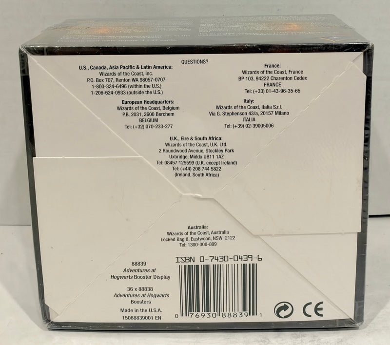 Harry Potter TCG WOTC Adventures at Hogwarts Sealed 36 Pack Booster Box