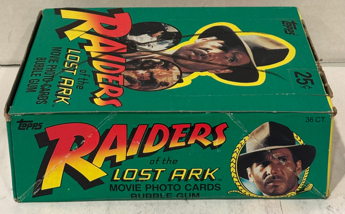 1981 Indiana Jones Raiders of the Lost Ark Vintage FULL 36 Pack Trading Card Box - TvMovieCards.com