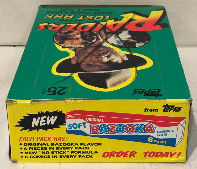 1981 Indiana Jones Raiders of the Lost Ark Vintage FULL 36 Pack Trading Card Box - TvMovieCards.com