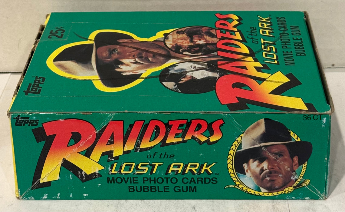 1981 Indiana Jones Raiders of the Lost Ark Vintage FULL 36 Pack Trading Card Box - TvMovieCards.com