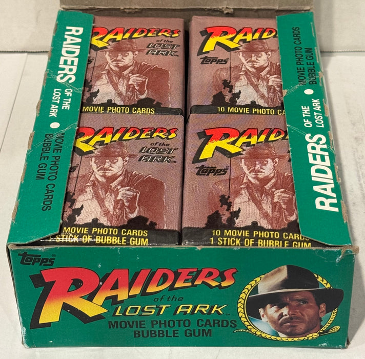 1981 Indiana Jones Raiders of the Lost Ark Vintage FULL 36 Pack Trading Card Box - TvMovieCards.com