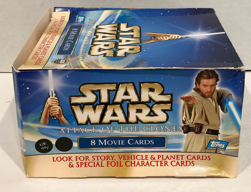 2002 Topps Star Wars Attack of the Clones Trading Card Box 36 Packs Unsealed