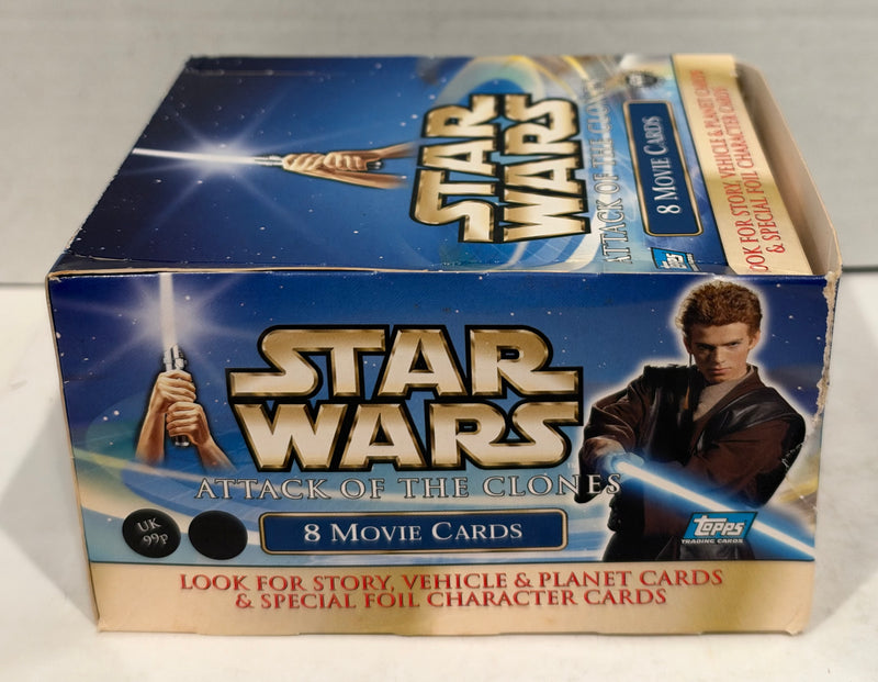 2002 Topps Star Wars Attack of the Clones Trading Card Box 36 Packs Unsealed