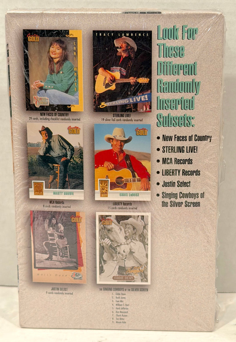 1993 Sterling Cards Present Country Gold Series 1 Trading Card Box 36 Packs - TvMovieCards.com