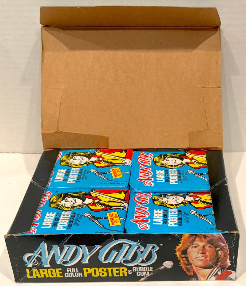 Andy Gibb 1978 Donruss Bubble Gum Vintage Poster Card Box 36 Sealed Packs - TvMovieCards.com
