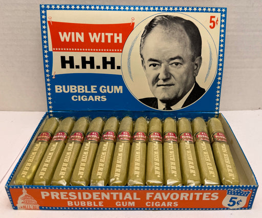 Presidential Candidate Hubert H. Humphrey Bubble Gum Cigars Vintage Box Swell 68   - TvMovieCards.com