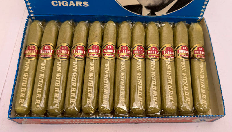 Presidential Candidate Hubert H. Humphrey Bubble Gum Cigars Vintage Box Swell 68   - TvMovieCards.com