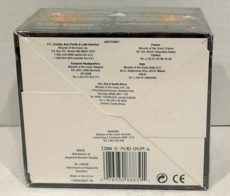 Harry Potter TCG WOTC Adventures at Hogwarts Sealed 36 Pack Booster Box