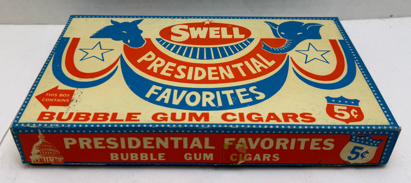 Presidential Candidate Hubert H. Humphrey Bubble Gum Cigars Vintage Box Swell 68   - TvMovieCards.com