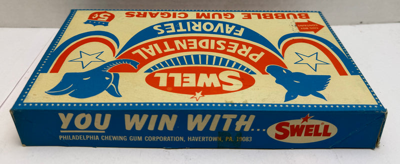 Presidential Candidate Hubert H. Humphrey Bubble Gum Cigars Vintage Box Swell 68   - TvMovieCards.com