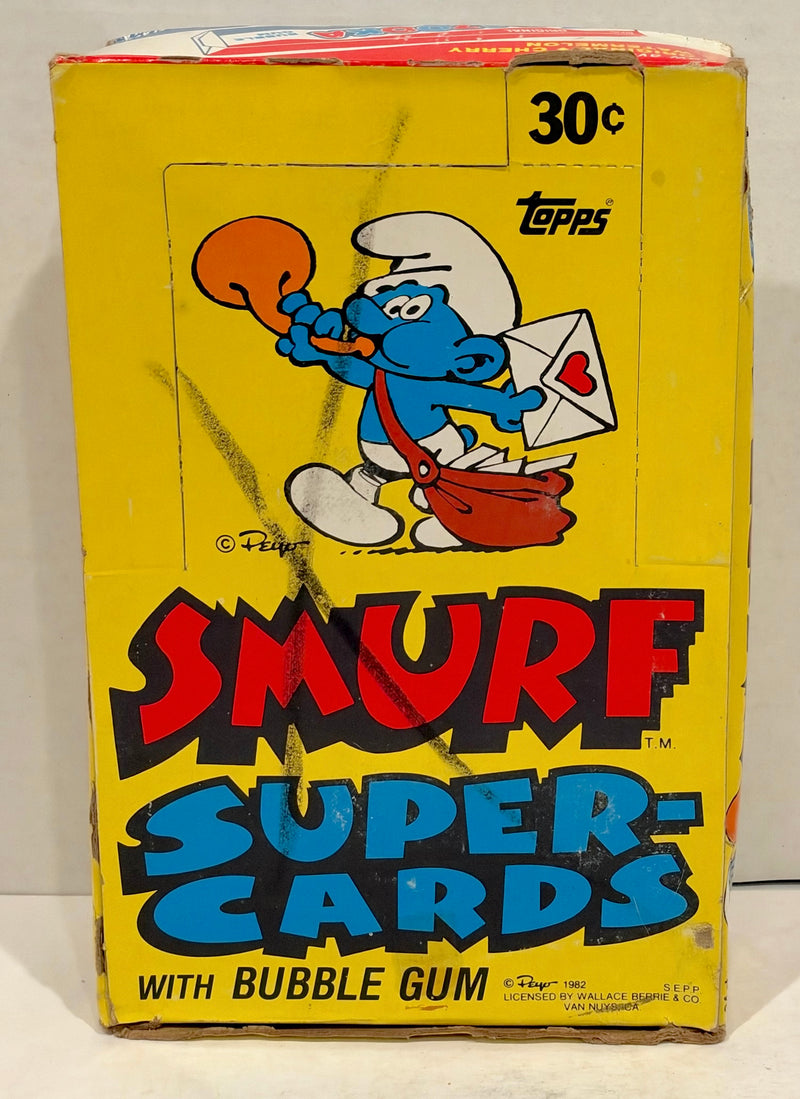 1982 Topps Smurf Supercards FULL 24 Pack Trading Card Wax Box