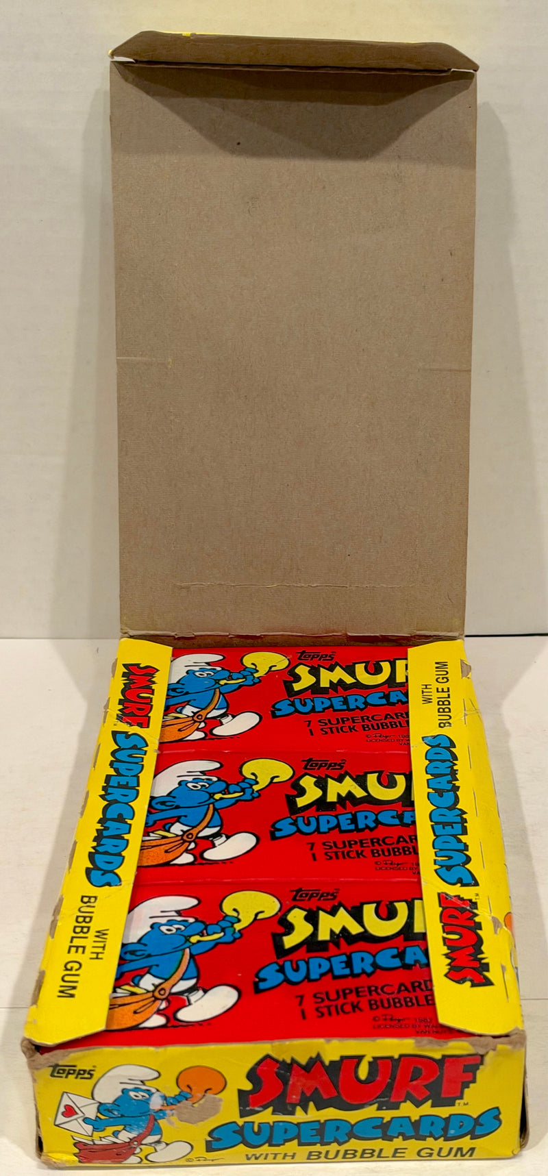 1982 Topps Smurf Supercards FULL 24 Pack Trading Card Wax Box