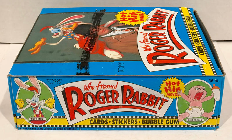 Roger Rabbit (Who Framed) Movie Vintage Bubble Gum Card Box 36 Packs Topps 1988