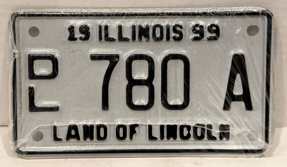 1999 Illinois Motorcycle Dealer Dealership License Plate DL 780A Harley Davidson