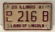 2001 Illinois Motorcycle Dealer Dealership License Plate DL 216B Harley Davidson - TvMovieCards.com