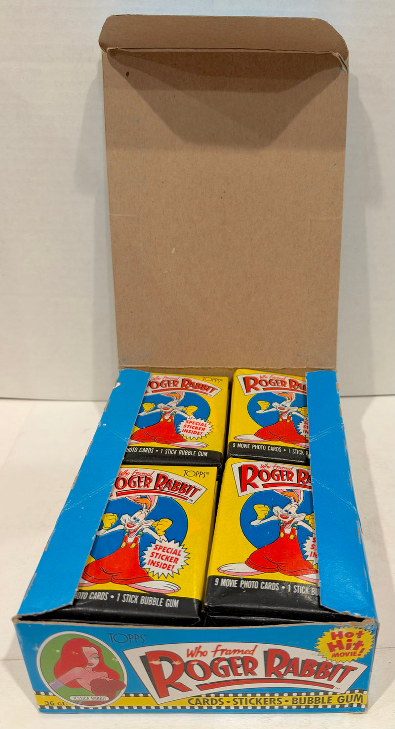 Roger Rabbit (Who Framed) Movie Vintage Bubble Gum Card Box 36 Packs Topps 1988