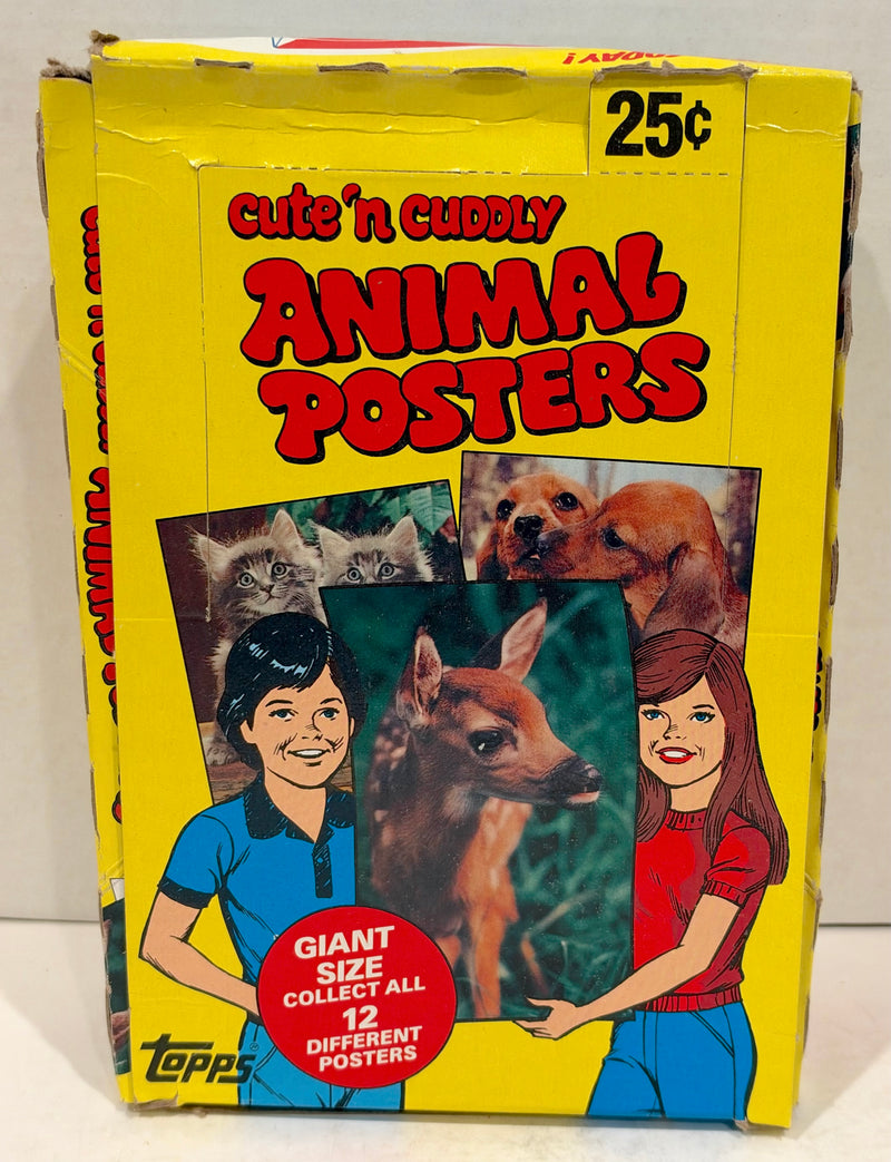 1981 Cute 'n Cuddly Animal Posters Wax Box 36 Packs Topps