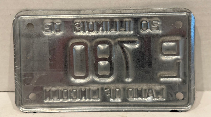 2003 Illinois Motorcycle Dealer Dealership License Plate DL 780 Harley Davidson - TvMovieCards.com