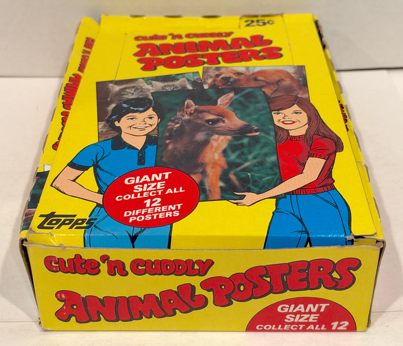 1981 Cute 'n Cuddly Animal Posters Wax Box 36 Packs Topps