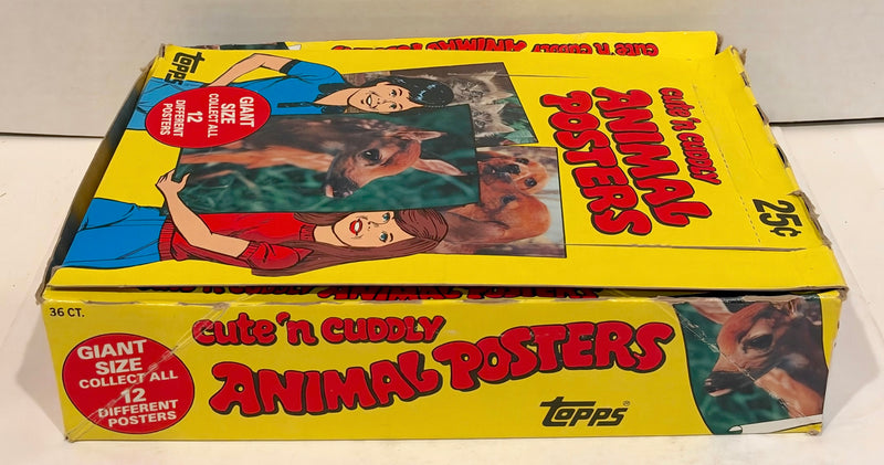 1981 Cute 'n Cuddly Animal Posters Wax Box 36 Packs Topps
