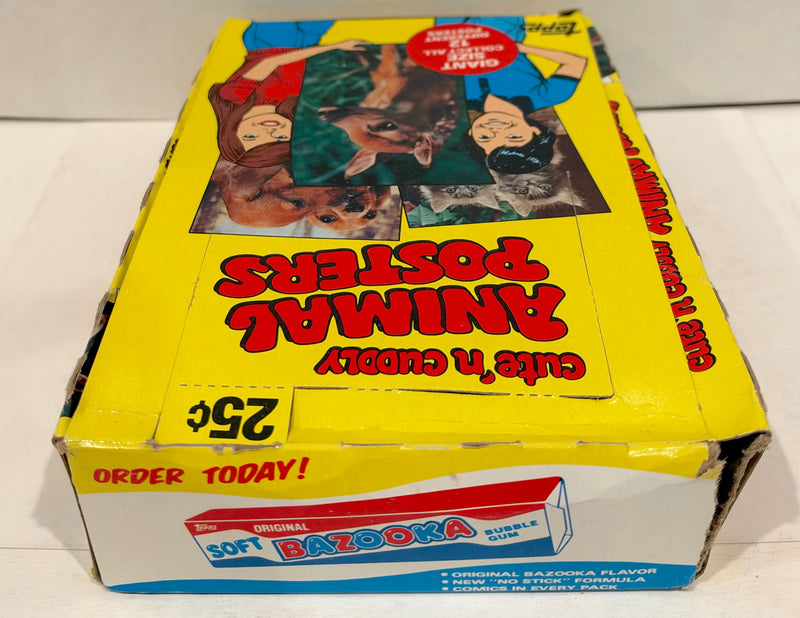 1981 Cute 'n Cuddly Animal Posters Wax Box 36 Packs Topps