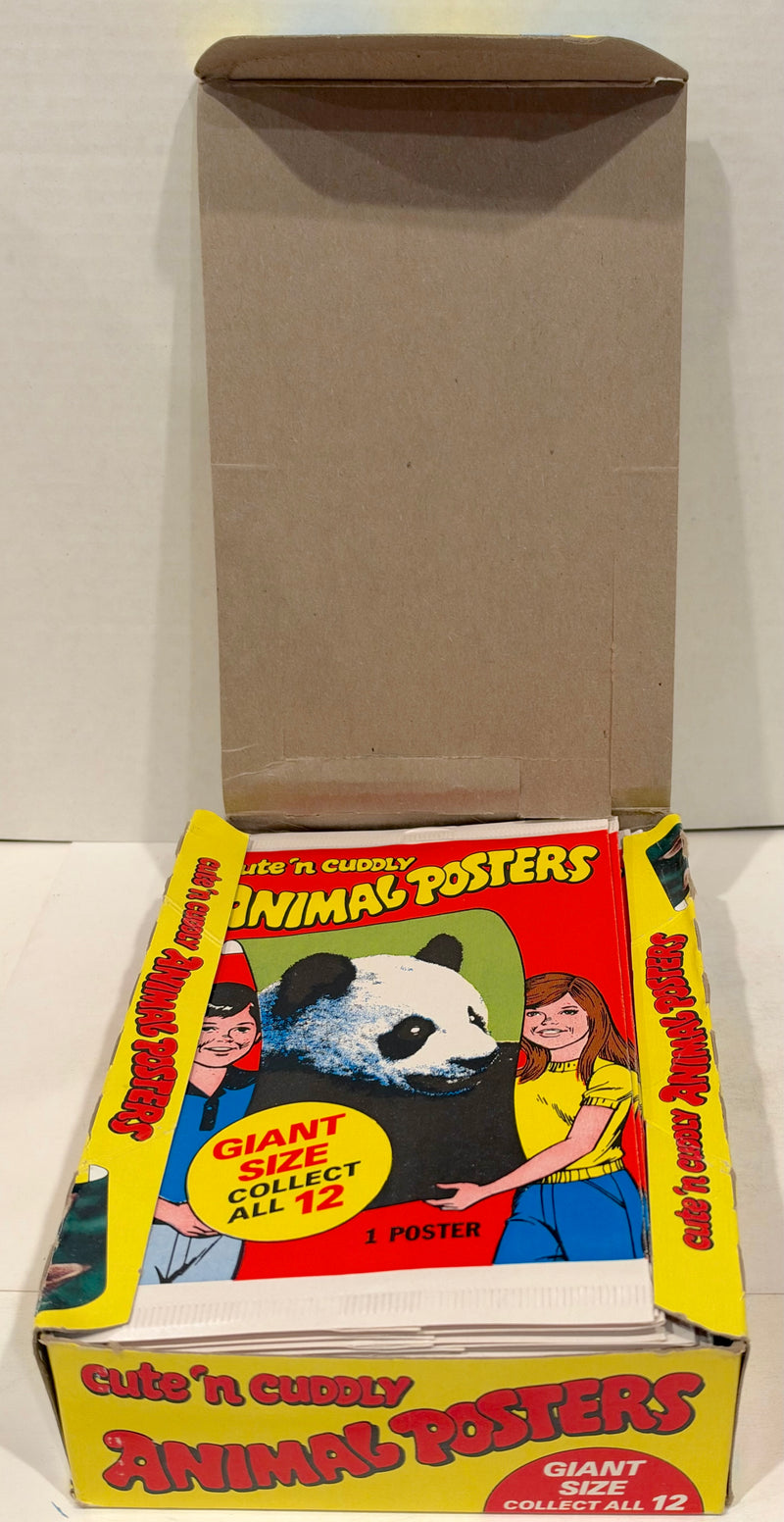 1981 Cute 'n Cuddly Animal Posters Wax Box 36 Packs Topps