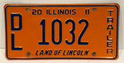2011 Illinois Dealer Dealership License Plate DL 1032A Trailer - TvMovieCards.com