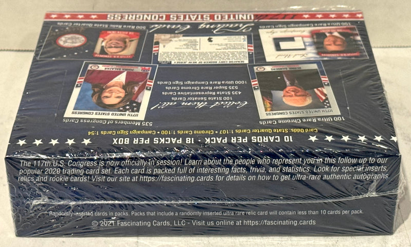 2021 117th United States Congress Hobby Trading Card Box Factory Sealed - TvMovieCards.com