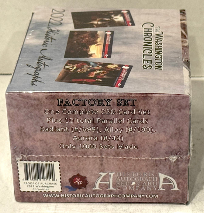 2022 Historic Autographs The Washington Chronicles Factory Card Set 220 Cards - TvMovieCards.com