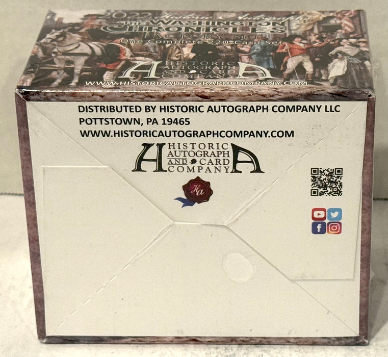 2022 Historic Autographs The Washington Chronicles Factory Card Set 220 Cards - TvMovieCards.com