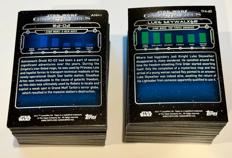 2017 Star Wars Galactic Files Reborn Complete 200 Base Trading Card Set Topps - TvMovieCards.com