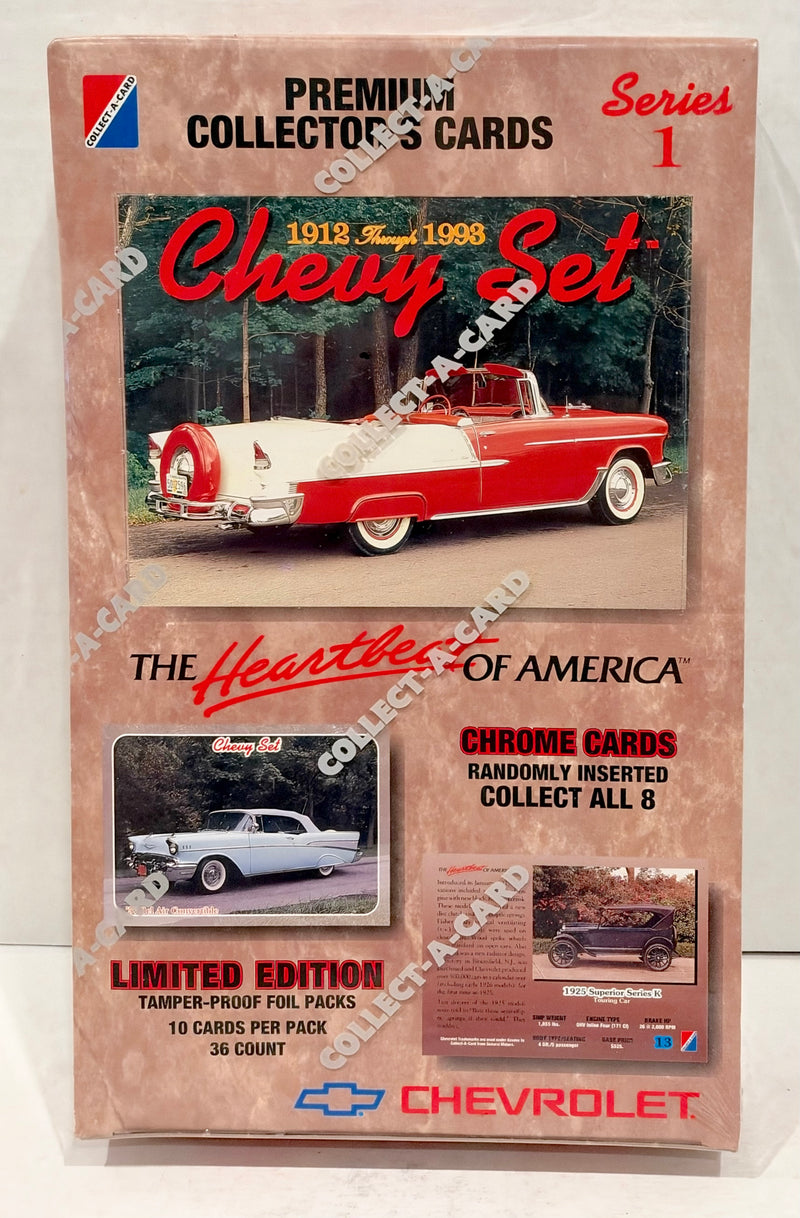 1992 Chevy Set Series 1 One 1912-1993 Trading Card Box 36 Packs Collect-A-Card