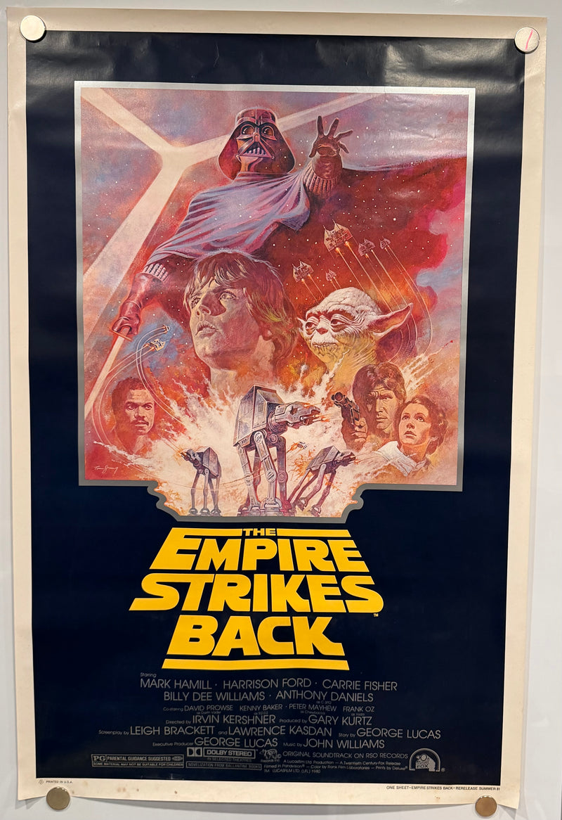 1981R Star Wars Episode V "Empire Strikes Back" 1SH Movie Poster Rerelease 27 x - TvMovieCards.com