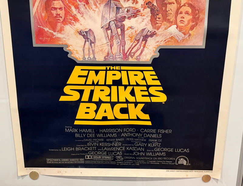 1981R Star Wars Episode V "Empire Strikes Back" 1SH Movie Poster Rerelease 27 x - TvMovieCards.com